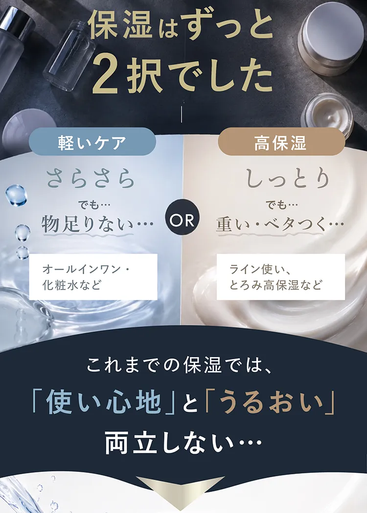 化粧水と乳液の役割を1本に