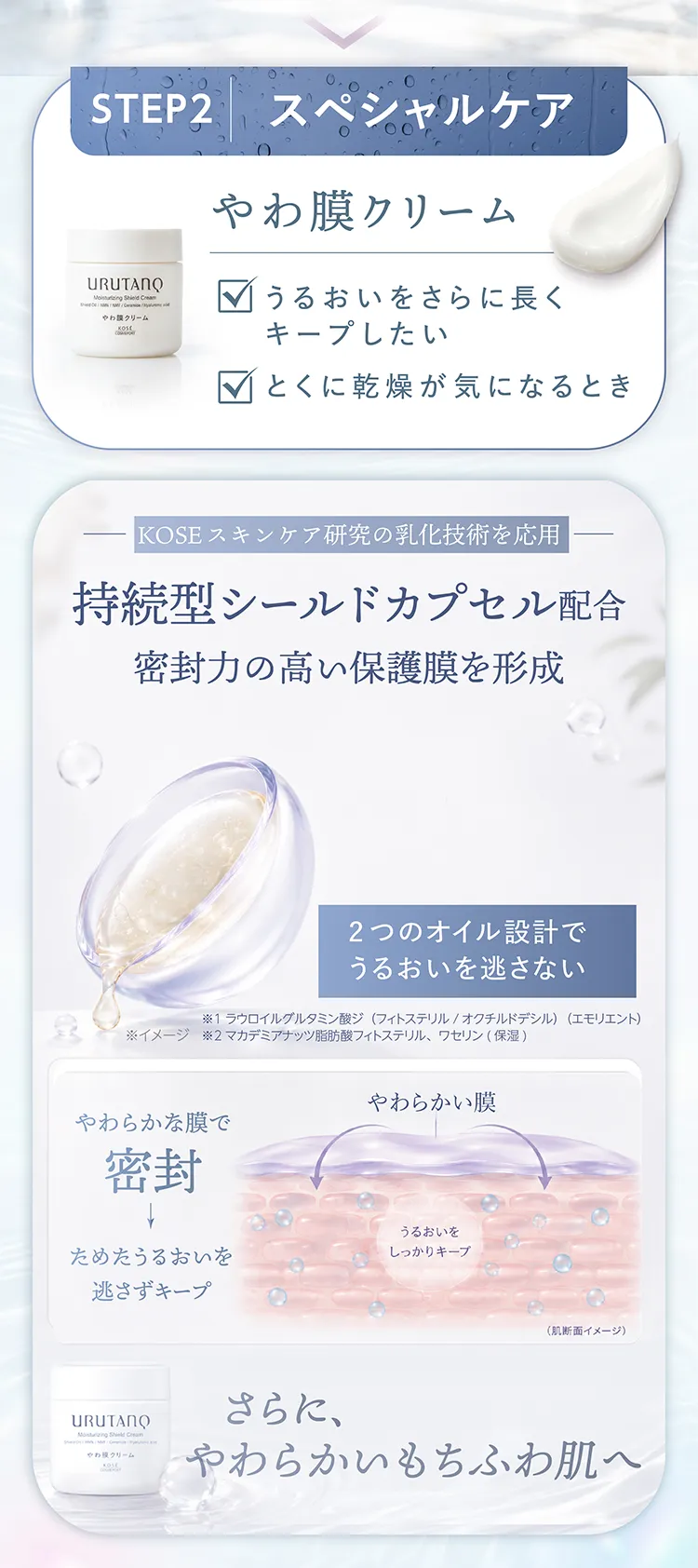 STEP2 やわ膜クリームの使い方